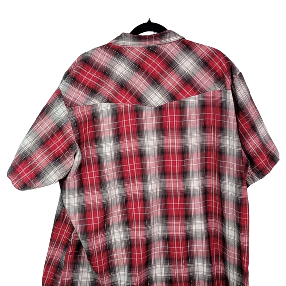 Ely Cattleman Plaid Shimmer Vintage Ranchwear Western Pearl Snap Shirt XXL - Picture 9 of 11